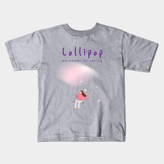 lollipop, as sweet as spring Kids T-Shirt by zzzozzo